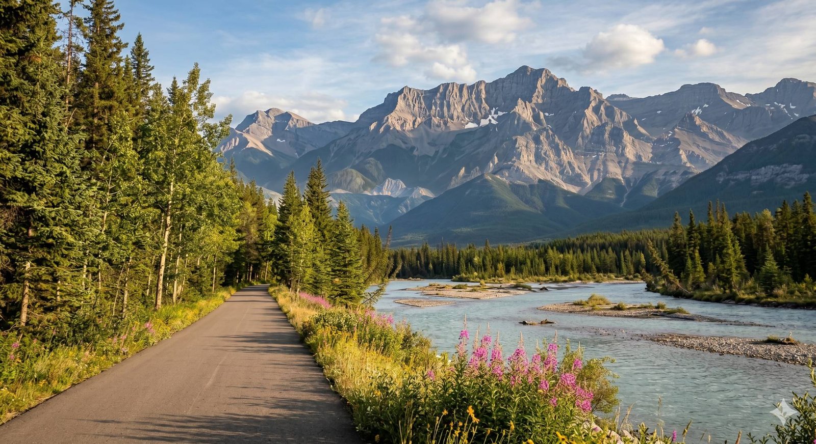 Bow River pathway in Canmore
